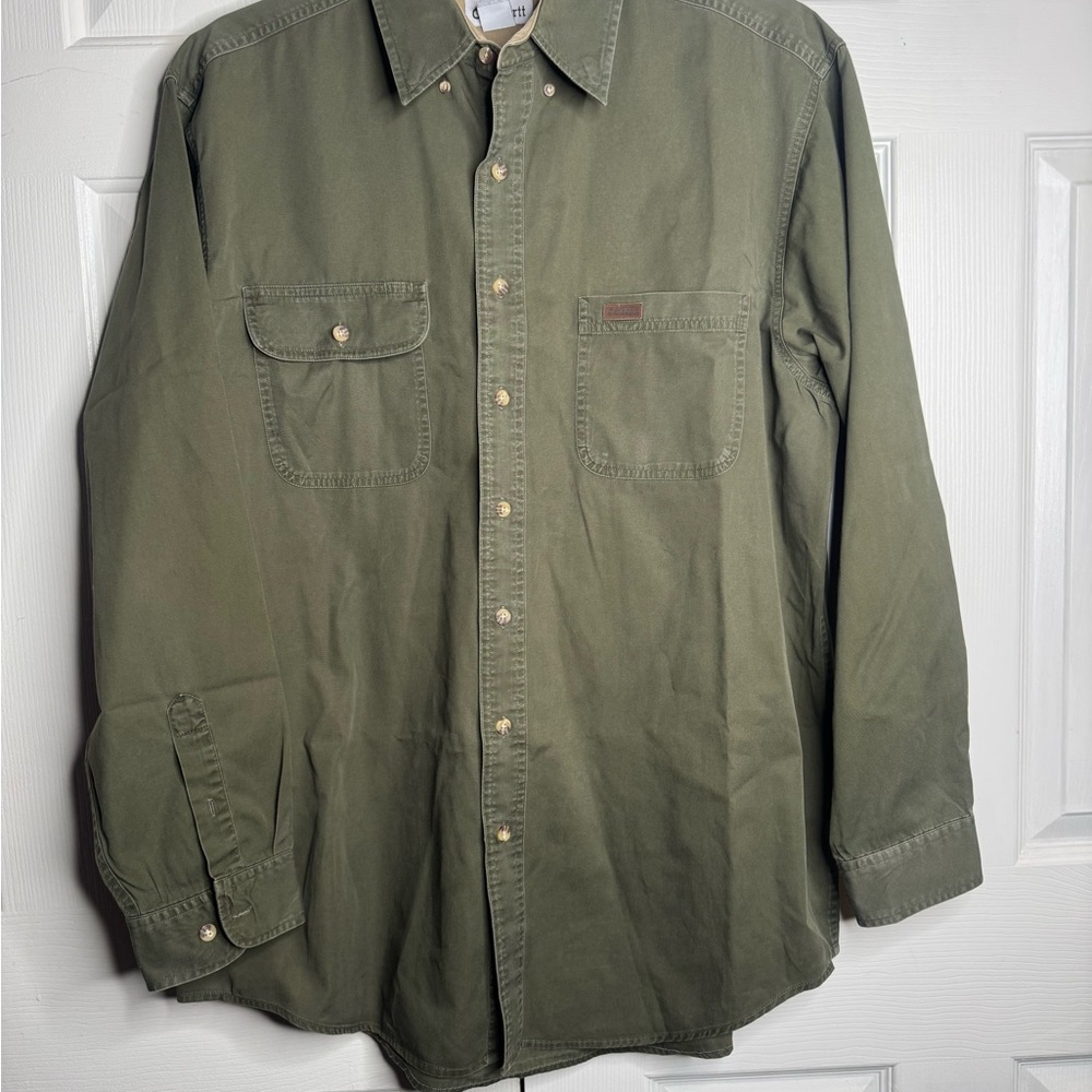 Carhartt Olive Button-Up Shirt - Picture 9 of 9